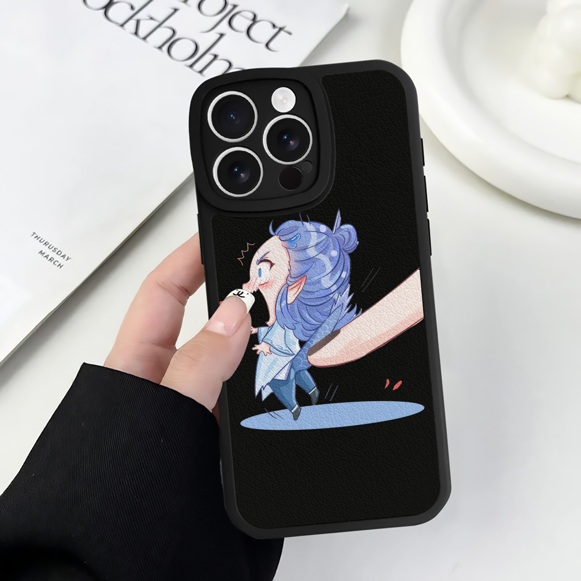 （画像用） Ne Zha 2 ナタ 魔童の大暴れ 【iPhone 16シリーズ対応】シリコンスマホケース（レザー調） 材質：シリコン